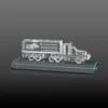Crystal 18 Wheeler On Base 3D - Clear