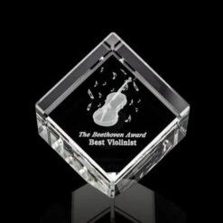 Burrill Corner Cube 3D Crystal Award