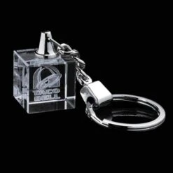 Key Chain (Cube) 3D Crystal Award