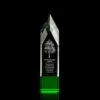 Coventry 3D Green Obelisk Crystal Award