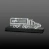 Crystal 18 Wheeler On Base 3D - Black