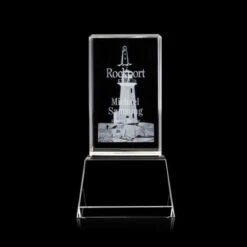 Robson 3D Clear On Base Obelisk Crystal Award