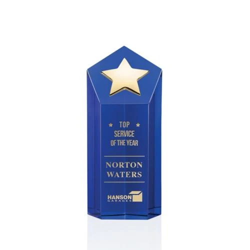 Dorchester Blue/Gold Star Crystal Award 1 Dorchester Blue/Gold Star Crystal Award