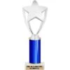 Blue Metallic Classic Column Trophies