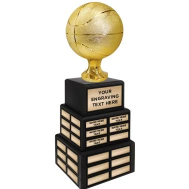 24 1/2" Regulation Size Basketball Perpetual Trophy 1 24 1/2" Regulation Size Basketball Perpetual Trophy