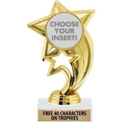 Gold And Silver Sky Rocket Insert Trophies