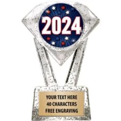 5 3/4" Glitter Diamond Icicle Insert Trophy