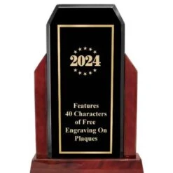 Champion Glossed Wood Trophy