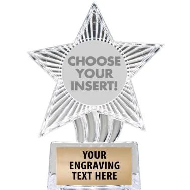 6" Clear Cosmic Icicle Star Insert Trophy 1 6" Clear Cosmic Icicle Star Insert Trophy