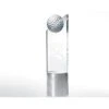 Golf Pinnacle Crystal Award With Cylinder Metal Base